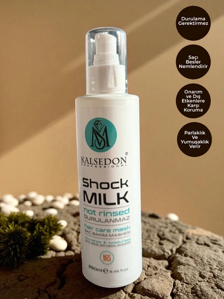 MS Kalsedon Shock Milk Durulamasız Keratin Saç Bakım Maske Sütü 250ml - 2