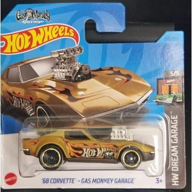 Hot Wheels Tekli Arabalar 68 Corvette Gas Monkey Garage HKH23 - 1