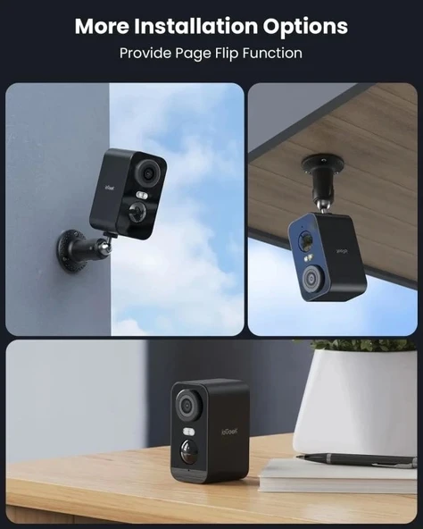 ieGeek Kablosuz Pille Çalışan WiFi Güvenlik Kamerası - Resim 8