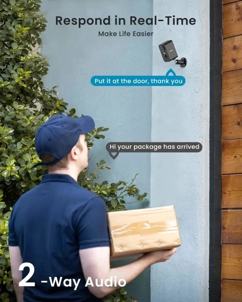 ieGeek Kablosuz Pille Çalışan WiFi Güvenlik Kamerası - Resim 6