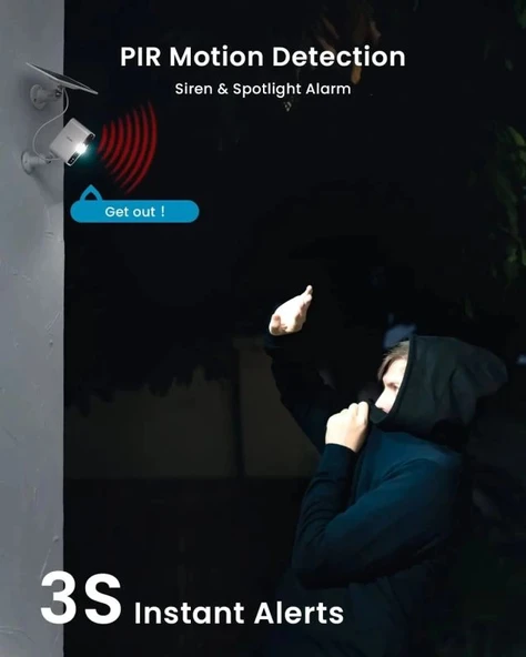 ieGeek Kablosuz Pille Çalışan WiFi Güvenlik Kamerası - Resim 5