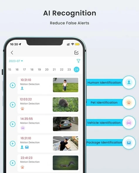 ieGeek Kablosuz Pille Çalışan WiFi Güvenlik Kamerası - Resim 4