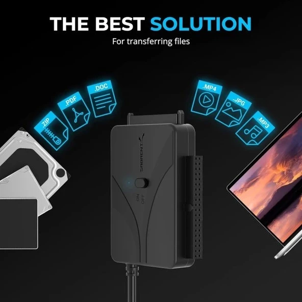 SABRENT USB SATA Harici Sabit Disk Soğutma Fanlı Lay Düz Yerleştirme İstasyonu - Resim 11