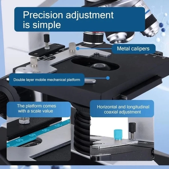 Herwicm 40X-2500X  Bileşik Trinoküler Mikroskop - Resim 8