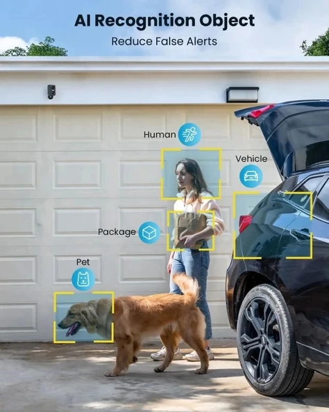 ieGeek Kablosuz Pille Çalışan WiFi Güvenlik Kamerası - Resim 4