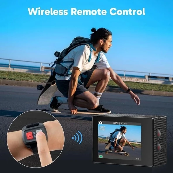 AKASO EK7000 4K30FPS 20MP Ultra HD Sualtı Aksiyon Kamerası - 9