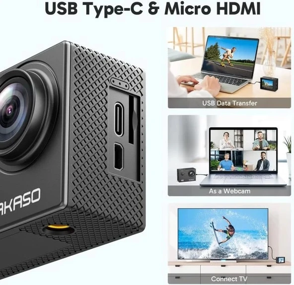 AKASO EK7000 4K30FPS 20MP Ultra HD Sualtı Aksiyon Kamerası - 6