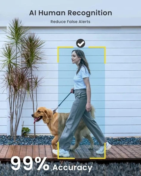 ieGeek Kablosuz Pille Çalışan WiFi Güvenlik Kamerası - Resim 9