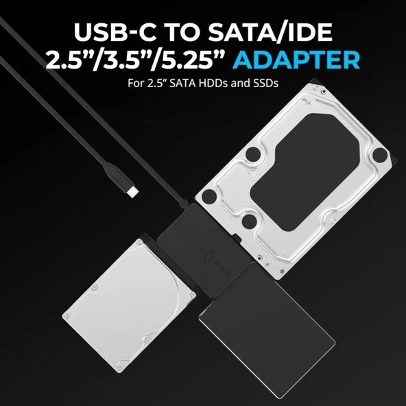 SABRENT USB SATA Harici Sabit Disk Soğutma Fanlı Lay Düz Yerleştirme İstasyonu - Resim 2