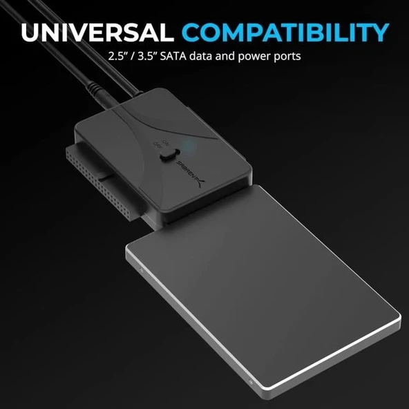 SABRENT USB SATA Harici Sabit Disk Soğutma Fanlı Lay Düz Yerleştirme İstasyonu - Resim 6