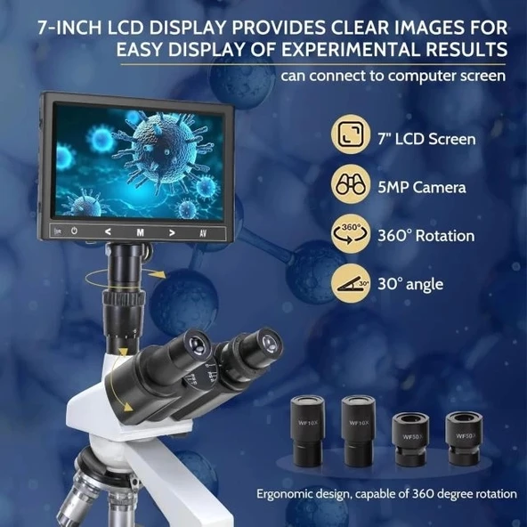 Crspexil 40X-5000X Bileşik Trinoküler Mikroskoplar - Resim 3