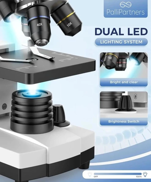 PalliPartners 100X-2000X Bileşik Mikroskop - Resim 6