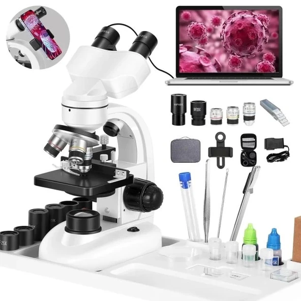 BOGRINUO Bileşik Binoküler Mikroskop 40X-2000X Büyütme - Resim 11