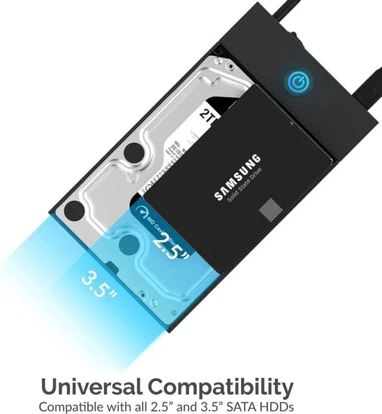 SABRENT USB 3.0 - SATA Harici Sabit Sürücü Lay-Flat Bağlantı İstasyonu - Resim 8