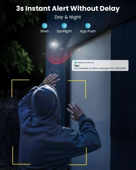 ieGeek Kablosuz Pille Çalışan WiFi Güvenlik Kamerası - 5