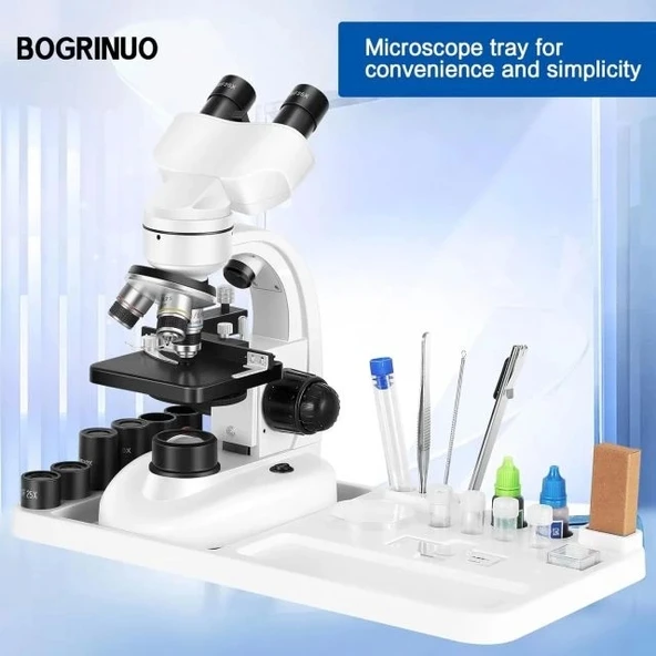 BOGRINUO Bileşik Binoküler Mikroskop 40X-2000X Büyütme - Resim 10