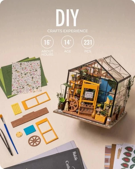 Rolife DIY Minyatür Rahat Mutfak Ev Seti - 7