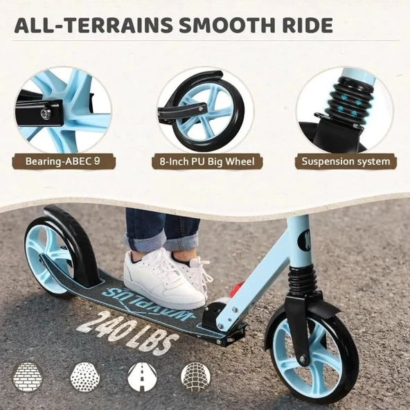 WAYPLUS Kick Scooter 6 Yaş ve Üzeri - 4