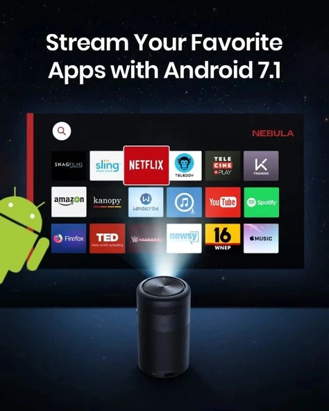 NEBULA Anker Kapsül Akıllı Wi-Fi Mini Projektör - 7