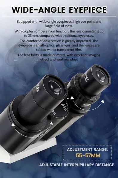 Crspexil 40X-5000X Bileşik Trinoküler Mikroskoplar - Resim 7