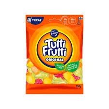 TUTTI FRUTTI ORIGINAL doğal meyve aromalı karışık şekerleme, 120 gr
