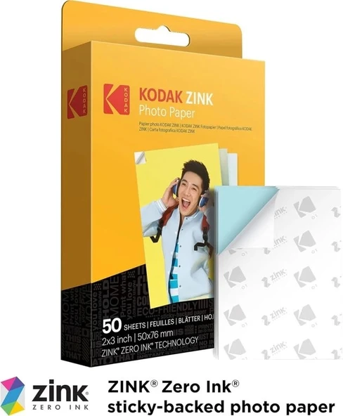KODAK Printomatic Tam Renkli Anında Baskı Dijital Fotoğraf Makinesi - 75 Sayfalık Paket - Resim 3