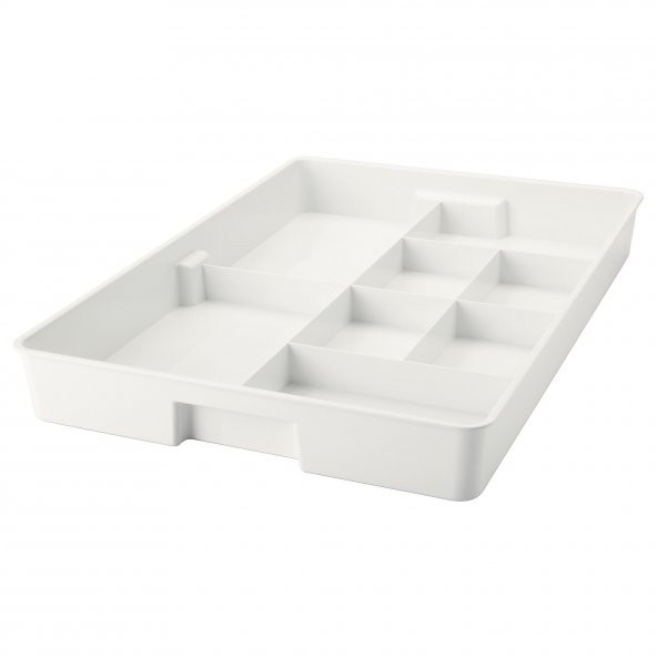 Çok Amaçlı Bölmeli Kutu Beyaz Renk IKEA Takı-Çekmece Düzenleme Kutusu 53x36x6 Cm