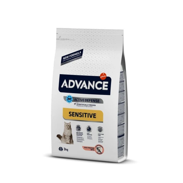 Advance Sensitive Somonlu Yetişkin Kedi Maması 3 Kg