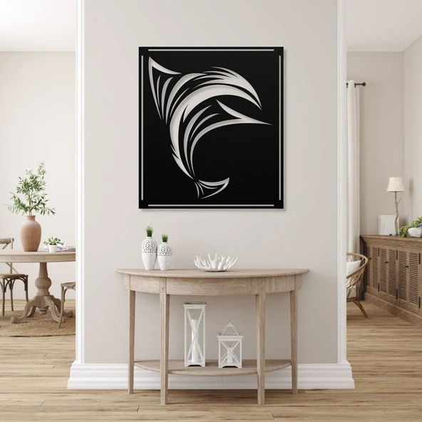 Balina Modern Ahşap dekoratif dekor tablo - 1
