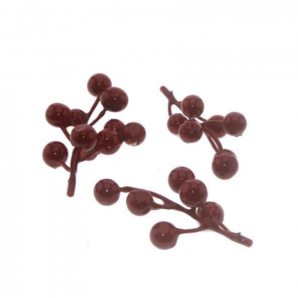 10 Adet Kırmızı Kokina Berry Yılbaşı Çiçeği ürün görseli 1