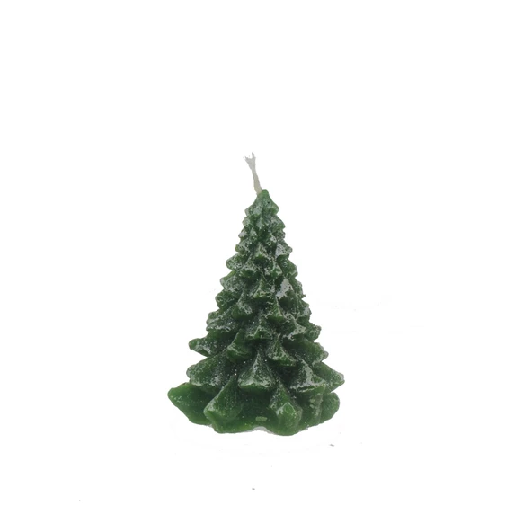 9cm Çam Ağacı Mum Yılbaşı Üstü Simli Kısa - Resim 4