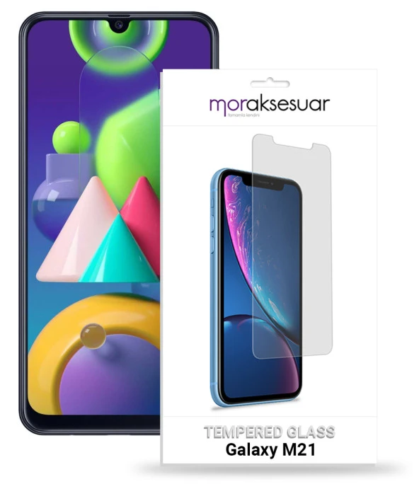 Samsung Galaxy M21 Temperli Kırılmaz Cam Ekran Koruyucu Sert