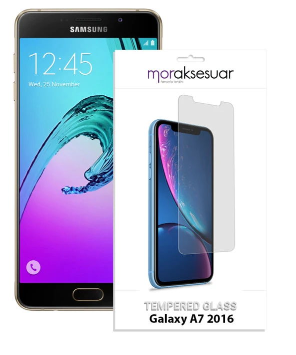 Samsung Galaxy A7 2016 Temperli Kırılmaz Cam Ekran Koruyucu Sert