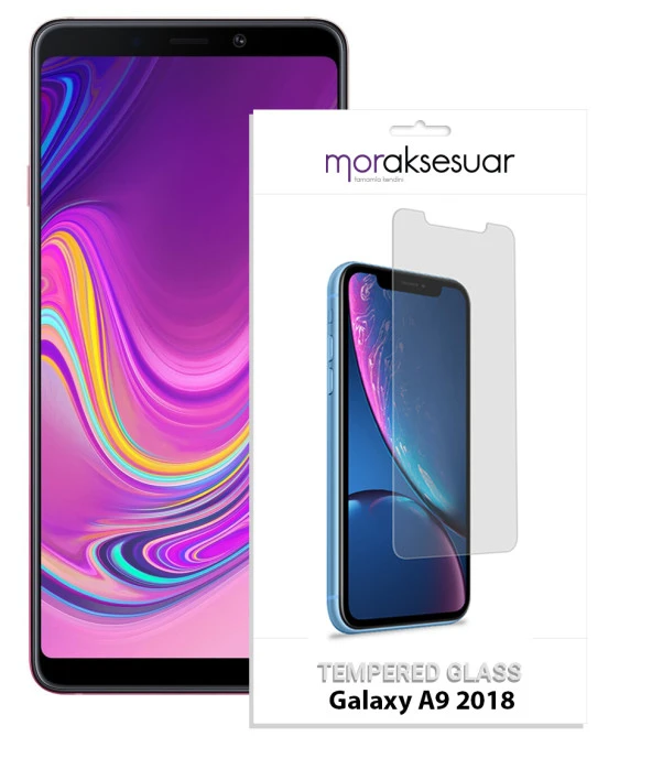 Samsung Galaxy A9 2018 Temperli Kırılmaz Cam Ekran Koruyucu Sert