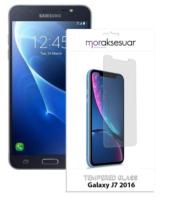 Samsung Galaxy J7 2016 Temperli Kırılmaz Cam Ekran Koruyucu Sert