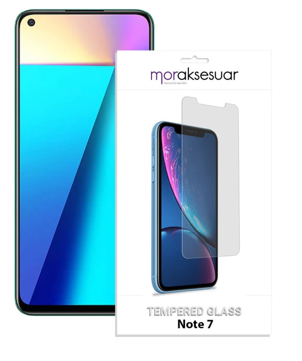iNfinix Note 7 Temperli Kırılmaz Cam Ekran Koruyucu Sert