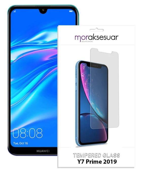 Huawei Y7 Prime 2019 Temperli Kırılmaz Cam Ekran Koruyucu Sert