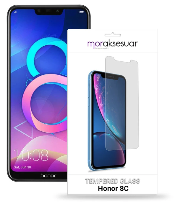 Honor 8C Temperli Kırılmaz Cam Ekran Koruyucu Sert