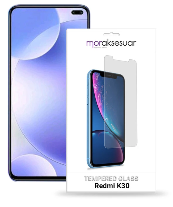 Xiaomi Redmi K30 Temperli Kırılmaz Cam Ekran Koruyucu Sert