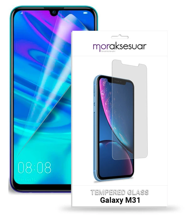 Samsung Galaxy M31 Temperli Kırılmaz Cam Ekran Koruyucu Sert