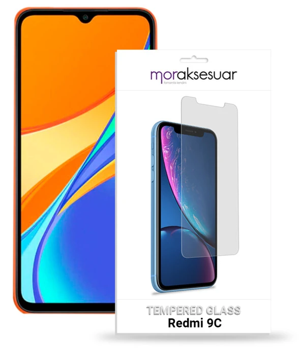 Xiaomi Redmi 9C Temperli Kırılmaz Cam Ekran Koruyucu Sert