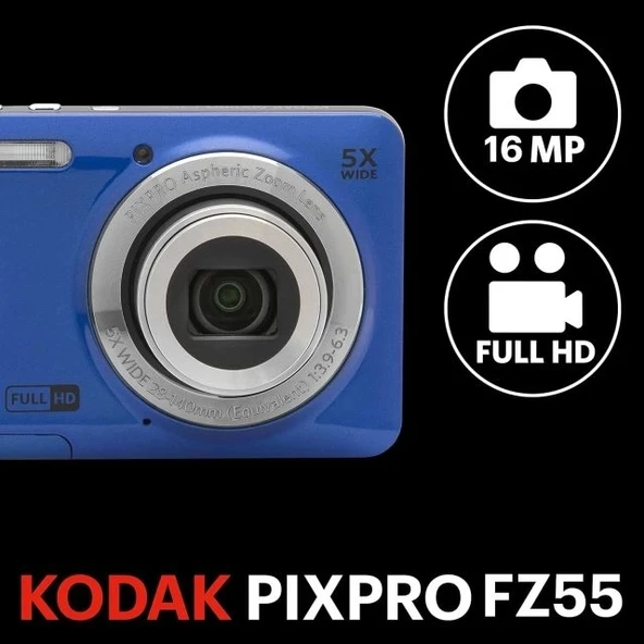 KODAK PIXPRO FZ55-RD 16MP Dijital Fotoğraf Makinesi - Resim 5