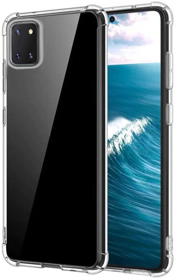 Samsung Galaxy A81(Note 10 Lite) Kılıf Darbelere Dayanıklı Sert Silikon Şeffaf