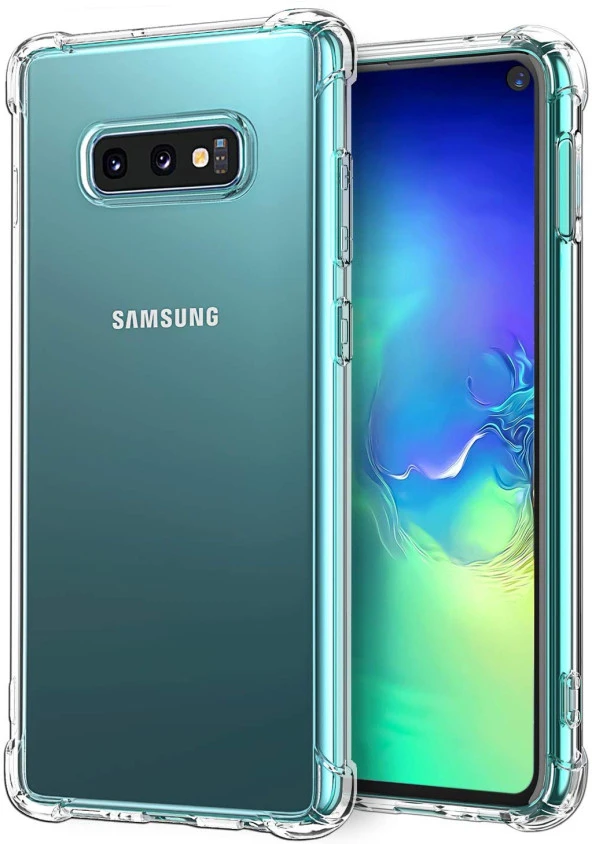 Samsung Galaxy S10E Kılıf Darbelere Dayanıklı Sert Silikon Şeffaf