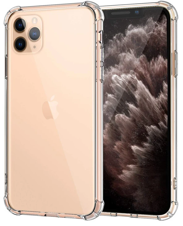 Apple iPhone 11 Pro Kılıf Darbelere Dayanıklı Sert Silikon Şeffaf