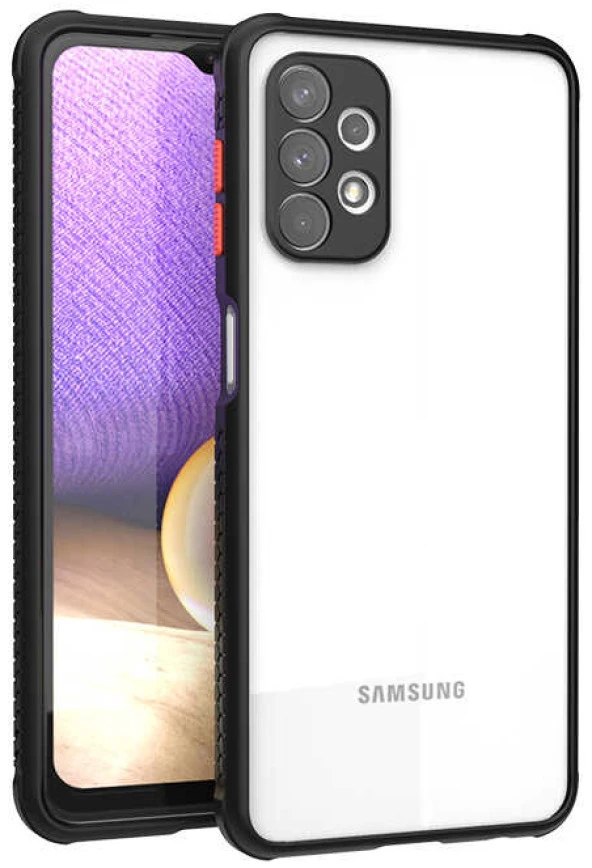 Samsung Galaxy A32 Kılıf Şeffaf Silikon Köşe Korumalı Kontrast