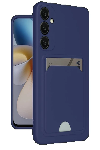 Samsung Galaxy A26 Kılıf Kelvin Kartvizitli Silikon - Lacivert - 2