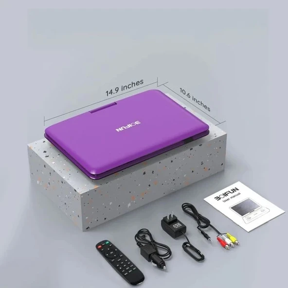 BOIFUN Taşınabilir DVD Oynatıcı 15.6" Geniş HD Ekran - 11