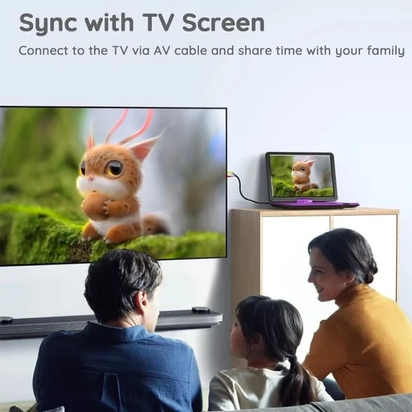 BOIFUN Taşınabilir DVD Oynatıcı 15.6" Geniş HD Ekran - 6