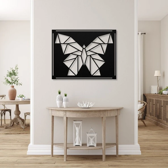 Geometrik Kelebek Modern Tasarımlı Dekoratif tablo ürün görseli